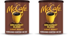 McCafe Breakfast Blend Light Roast Ground Coffee 30 oz Canister (Pack of 2) 10.13 per pound