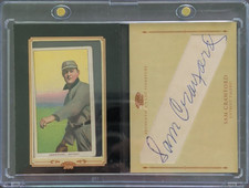 Topps 2010 T-206 Sam Crawford Detroit Tigers 1/1 Cut Signature Original Card