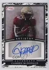 2022 SAGE Artistry Auto Camren McDonald #A-CM3 Auto 0it8