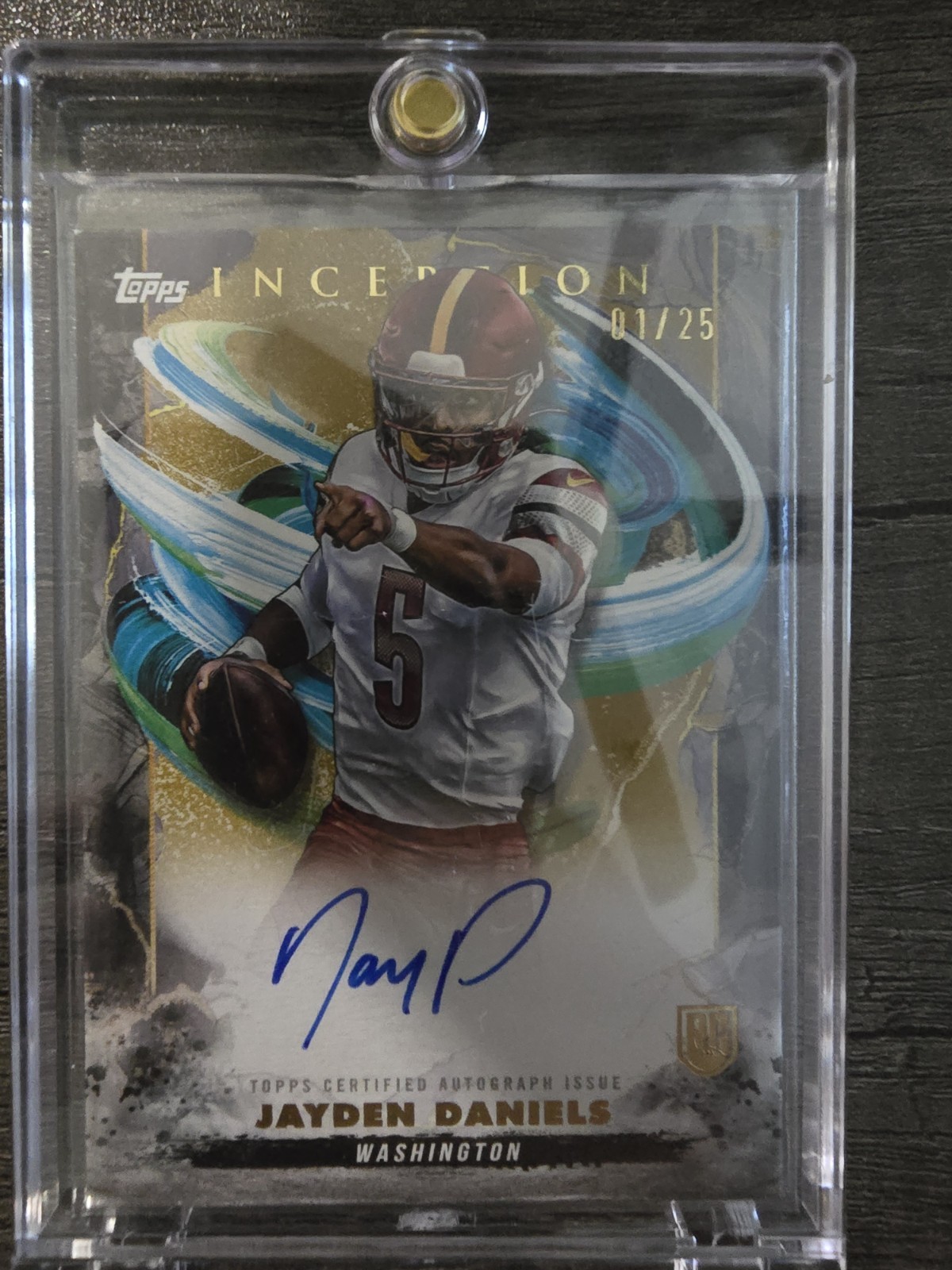 2024 Topps Inception Jayden Daniels Gold  Rookie Auto RC #RA-JD 01/25