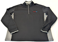 Nike Golf Dri-Fit Men's 1/4 Zip Pullover Size Large Black  Gray Long Sleeve