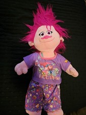 BUILD-A-BEAR DREAMWORKS Troll "Amapola" Peluche 23" con Amapola "Abrazame" Conjunto