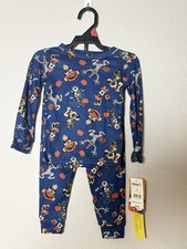 Disney Halloween Mickey Minnie Friends Pajamas Set 2T Blue Orange 2pc New