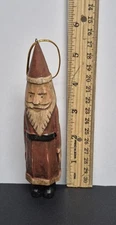 St Nicholas Ornament Folk Art Primitive Style Rustic Distressed St Nick Santa