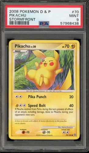 Pokemon Pikachu Stormfront #70 PSA 9 Mint