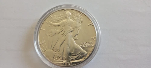 1987 1-Oz Silver American Eagle BU .999 Silver coin uncirculated