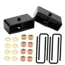 1" Rear Leveling Lift Block Kit w/Extra Long Square Leaf 1" Rear Lift Height