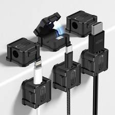 6 Pack Magnetic Cable Clips Cable Smooth Adjustable Cord Holder,Under Desk Cab