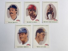 1991 Score Cooperstown Set Of 5 Cards Boggs, Larkin, Clark, Henderson, Brett