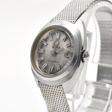 Orologio da polso donna RADO Space Wing quadrante grigio argento rosso data maglia