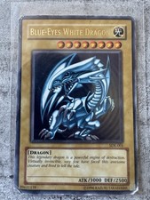Yu-Gi-Oh Blue-Eyes White Dragon SDK-001 Ultra Rare Vintage Classic Damaged DMG