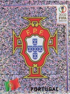 296 Emblem Portugal Panini FIFA World Cup 2002 BLACK BACK