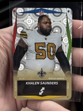 2025 UNO NFL Elite Alt Jerseys Wild Foil Hypnotic Khalen Saunders New Orleans