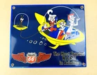 VINTAGE 12x10" PHILLIPS 66 GASOLINE THE JETSONS GAS MOTOR OIL PORCELAIN AD SIGN