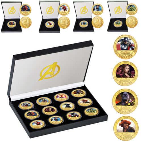 1/5/12 PCS Marvel's The Avengers Commemorative Coins Collection Coin Boxed Gifts - Picture 1 of 49