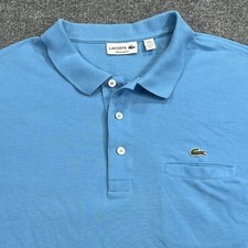 Lacoste Polo Shirt Mens 3XL 8 Blue Short Sleeve Pocket Regular Fit Preppy