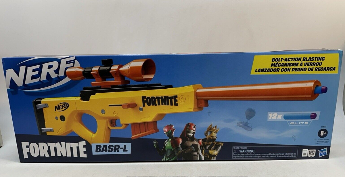 Nerf Fortnite BASR-L Bolt Action Clip Fed Blaster Removable Scope
