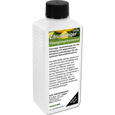 Zitrus Dünger Citrus düngen, Premium Flüssigdünger für Zitrone Orange Kumquat