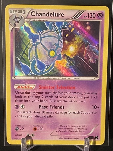 Pokemon 2016 XY Steam Siege 50/114 Holo Rare Chandelure