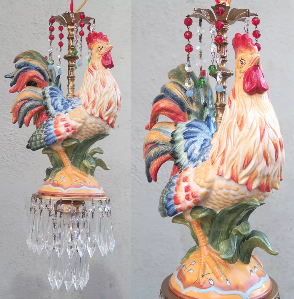 Large on sale rooster lamp