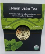 Buddha Teas Certified Organic Lemon Balm Tea 18 Tea Bags 4/2028