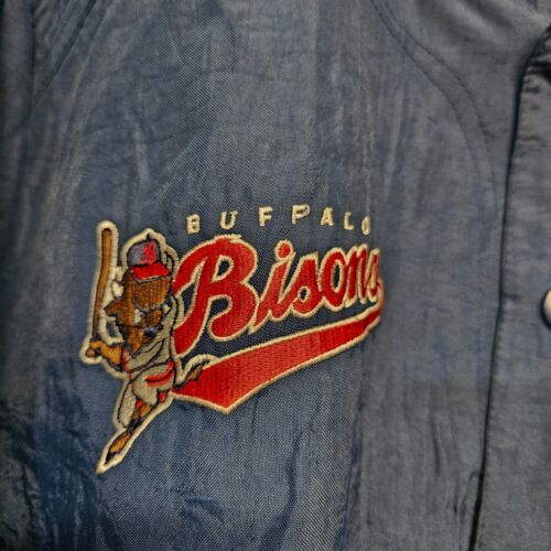 Rare Vintage 90s Starter Buffalo Bisons MILB Pullover Windbreaker Jacket Mens L - Picture 4 of 9