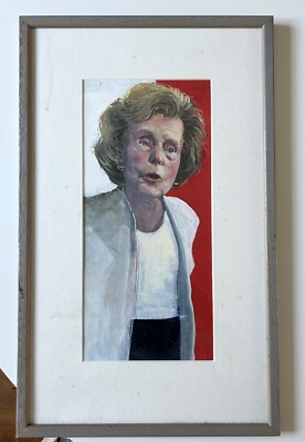 Aquarell Porträt von Dame Barbara Castle von Michael McGuinness RWS