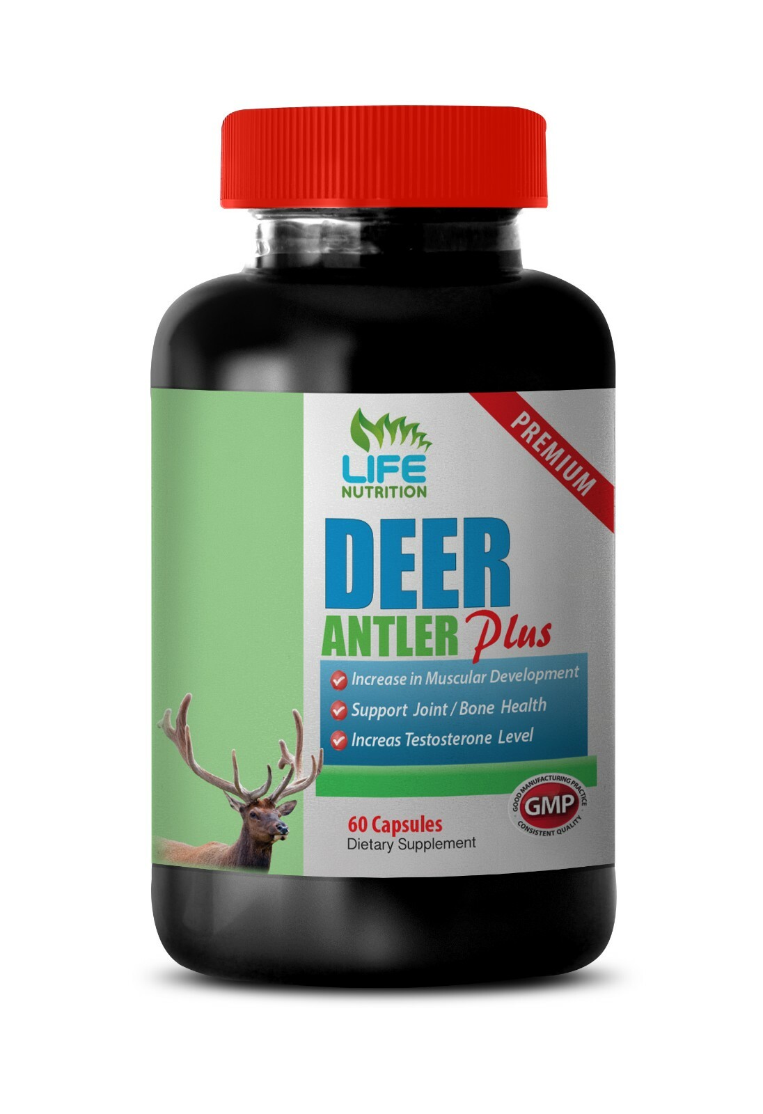 Muscle Supplements Deer Antler Plus 555mg Elk Antler Extract 1B eBay