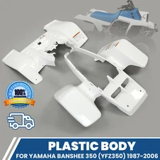 1Set Front & Rear Fender Plastic Body For 1987-2006 Yamaha Banshee 350 White