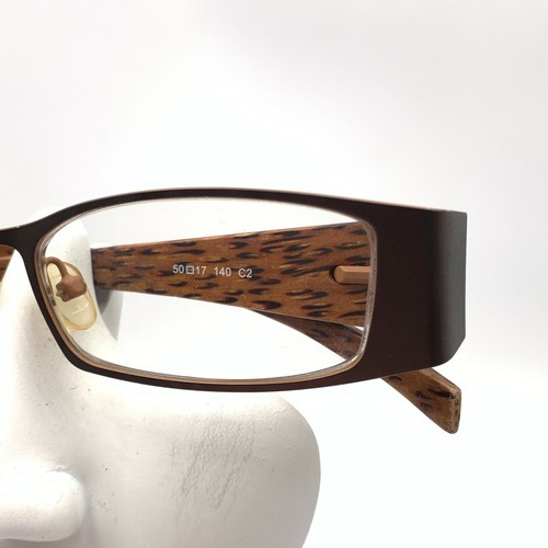 Vintage See 4338 Brown Metal Rectangle Sunglasses FRAMES ONLY - 第 3/8 張圖片