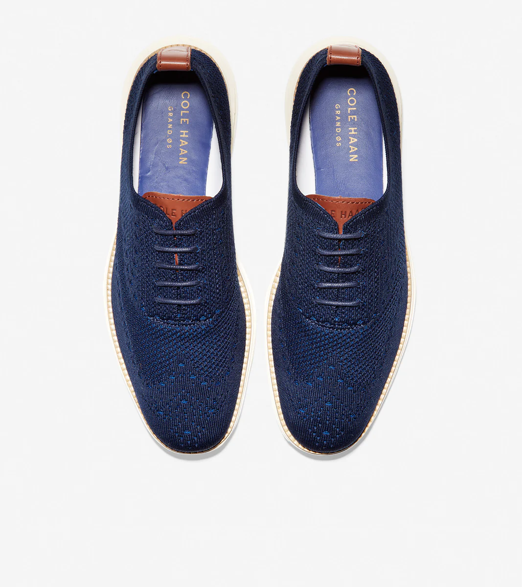 Cole Haan OG Grand Stitchlite Wing Ox 11M Navy Ivory Knit Oxford C27960 Men main image 4