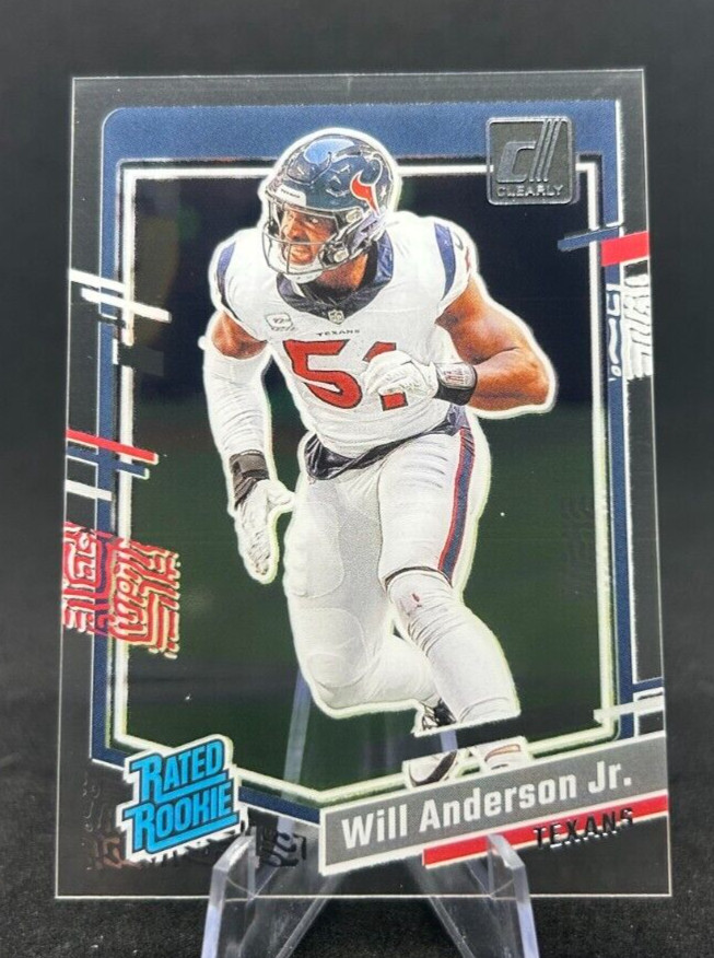 Will Anderson Jr 2023 NFL Panini Donruss Clearly Base Rated Rookie RC #90 Texans