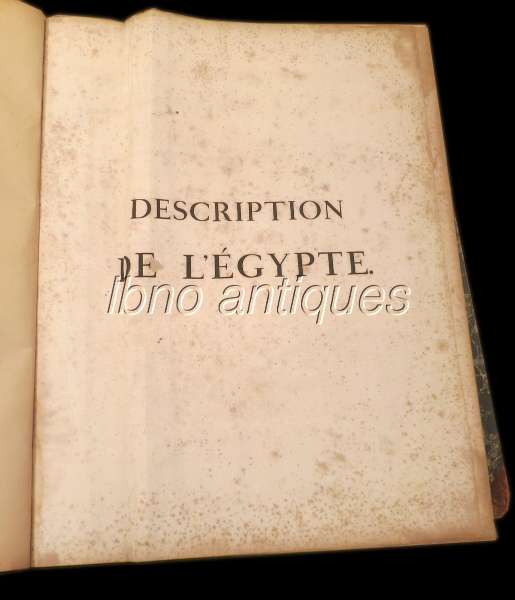 DESCRIPTION DE L EGYPTE. ORIGINAL 1ST ED. 1809 - 6 VOLUMES