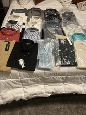 Vintage Men  s Shirt Button Down And T Shirt Lot Of 25 New With Tags XL/ L 90  s