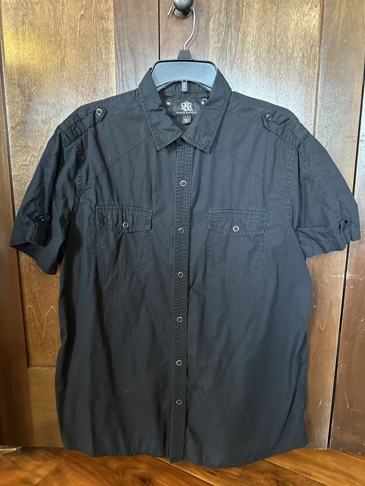 Lot of Rock & Republic Men's Shirts Short Sleeve Button Down & Henley XL - Image 2 of 4