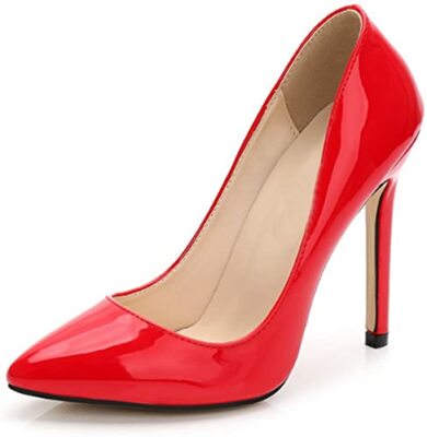 Ochenta eleganter Damen-Slipper Lackleder spitz zulaufend Stiletto UK 6