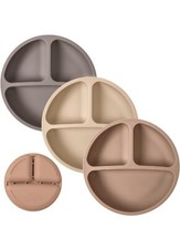 New Multi-Pack Wee Sprout Bamboo Kids Toddler Plates With Lids M