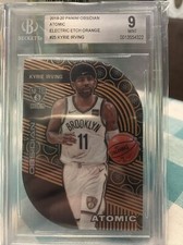 2019-20 Panini Obsidian Atomic Orange Kyrie Irving Jersey Number 11/35 BGS 9