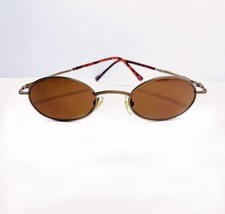 FASHION STYLE MATTE COPPER TONE TORTOISE BROWN OVAL TINTED SUNGLASSES NEW SHADES