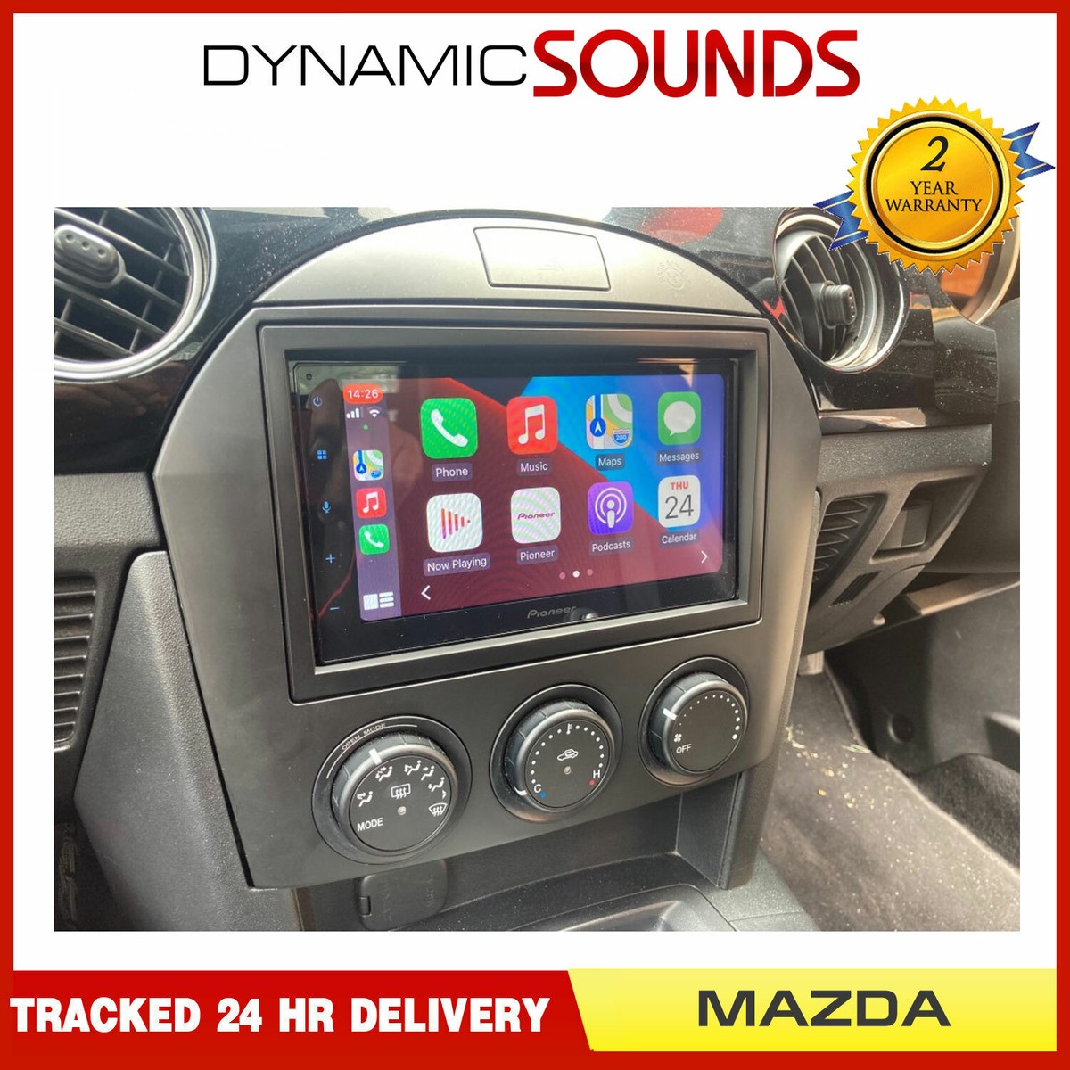 Pioneer Apple CarPlay Android Auto Stereo Kit for Non-Bose Mazda