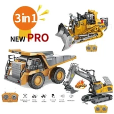 2.4G 9/11CH RC Excavator Bulldozer Construction Toys Remote Control Crawler