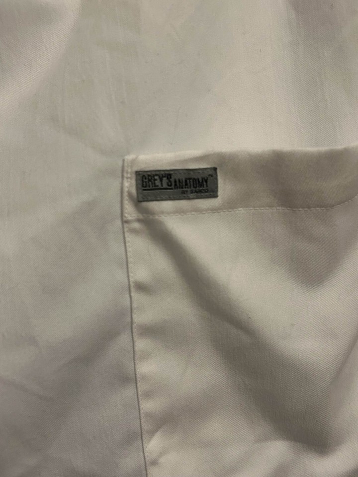 Grey's Anatomy Women's White Scrub Top Size 2XL w/ Pockets eBay