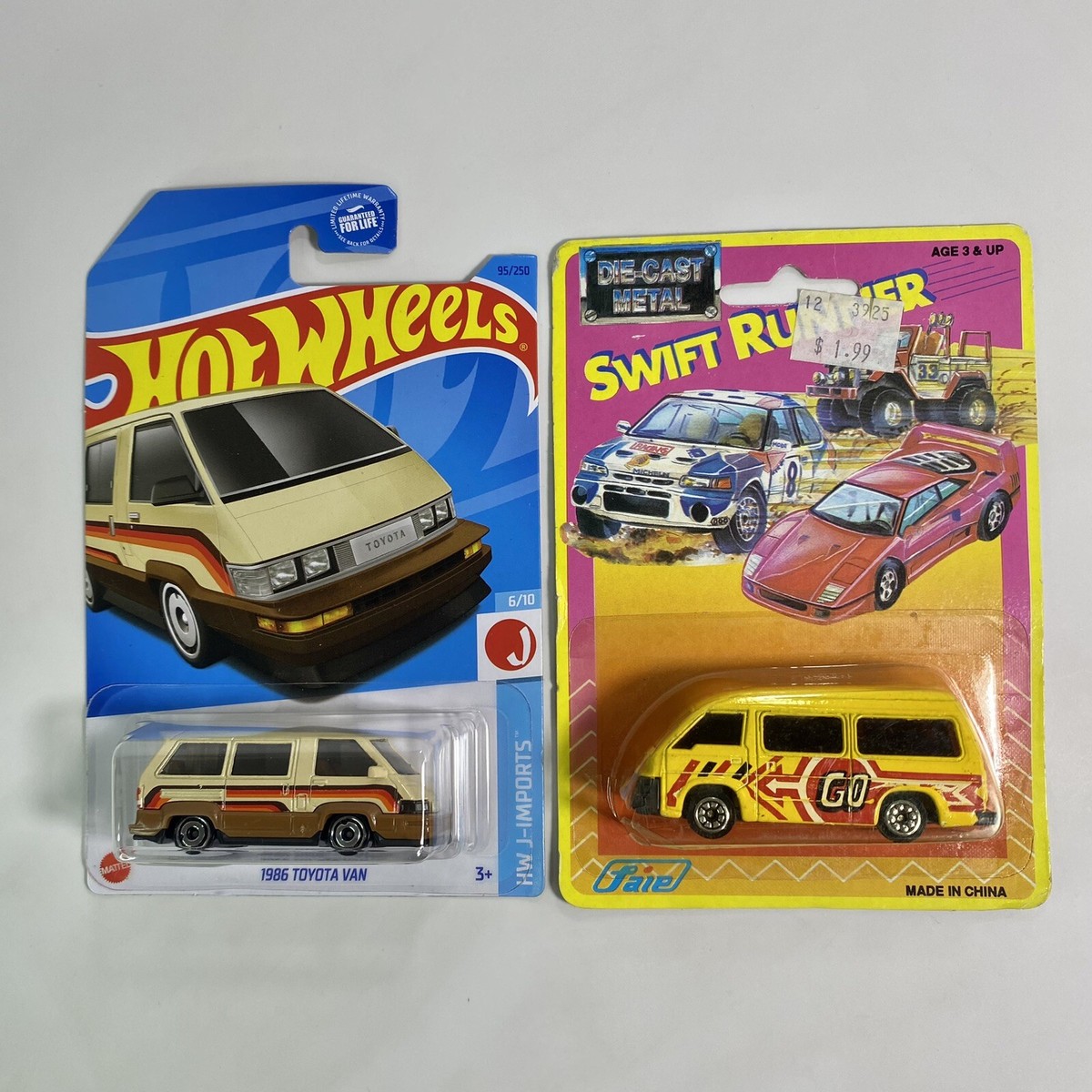 Hot Wheels Toyota Van & Faie Swift Runner Yellow Toyota HiAce 1:64