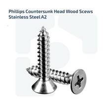 M3 M3.5 M4 M5 M6 FULLY THREADED PHILLIPS COUNTERSUNK WOOD STAINLESS STEEL SCREWS