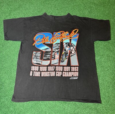 Vintage Dale Earnhardt Sr 90s Winston Cup Champion Large Racing Nascar T Shirt