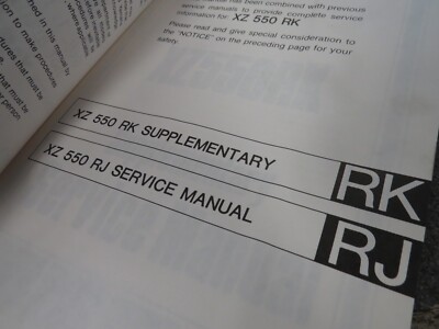 Yamaha Factory Service Manual 82-83 ZX550 RJ RK LIT-11616-XZ-55 | eBay
