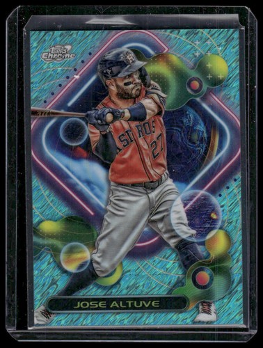 2023 Topps Cosmic Chrome #10 Jose Altuve Aqua Equinox Refractor #/199