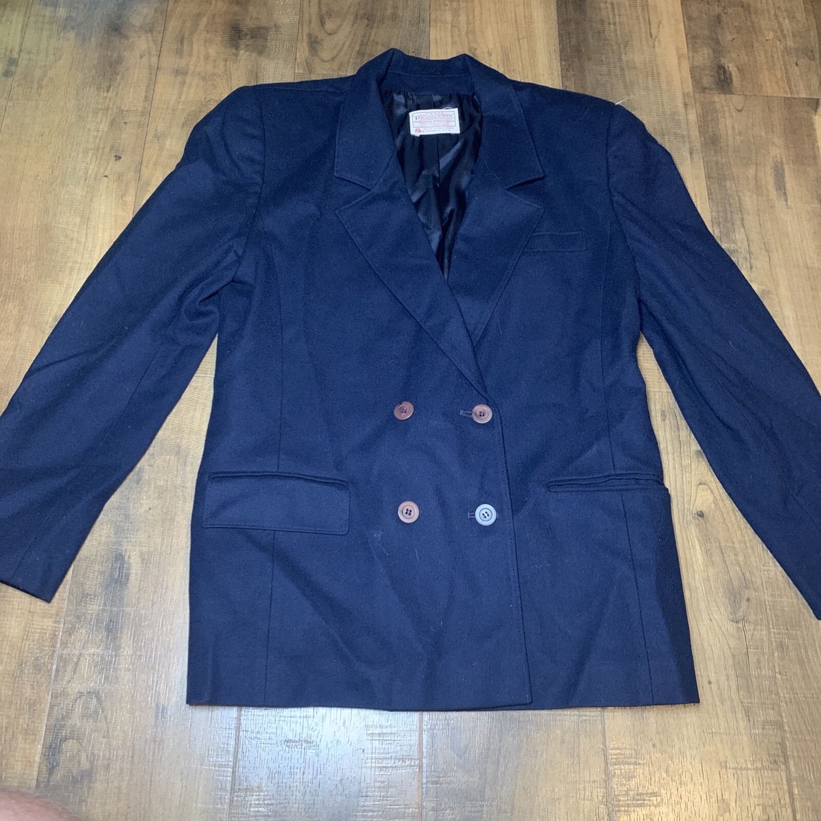 Pendleton Petite 100% Wool Blazer 2 Button Blue W… - image 1
