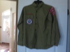 Camisa Uniforme BSA Boy Scout of America Manga Larga, Verde Oliva, Juvenil L