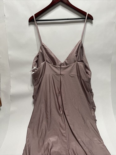 Bari Jay Bridesmaid Dress Spaghetti Strap V-neck Ruched Bodice Dusk Color XXXL - Picture 5 of 13